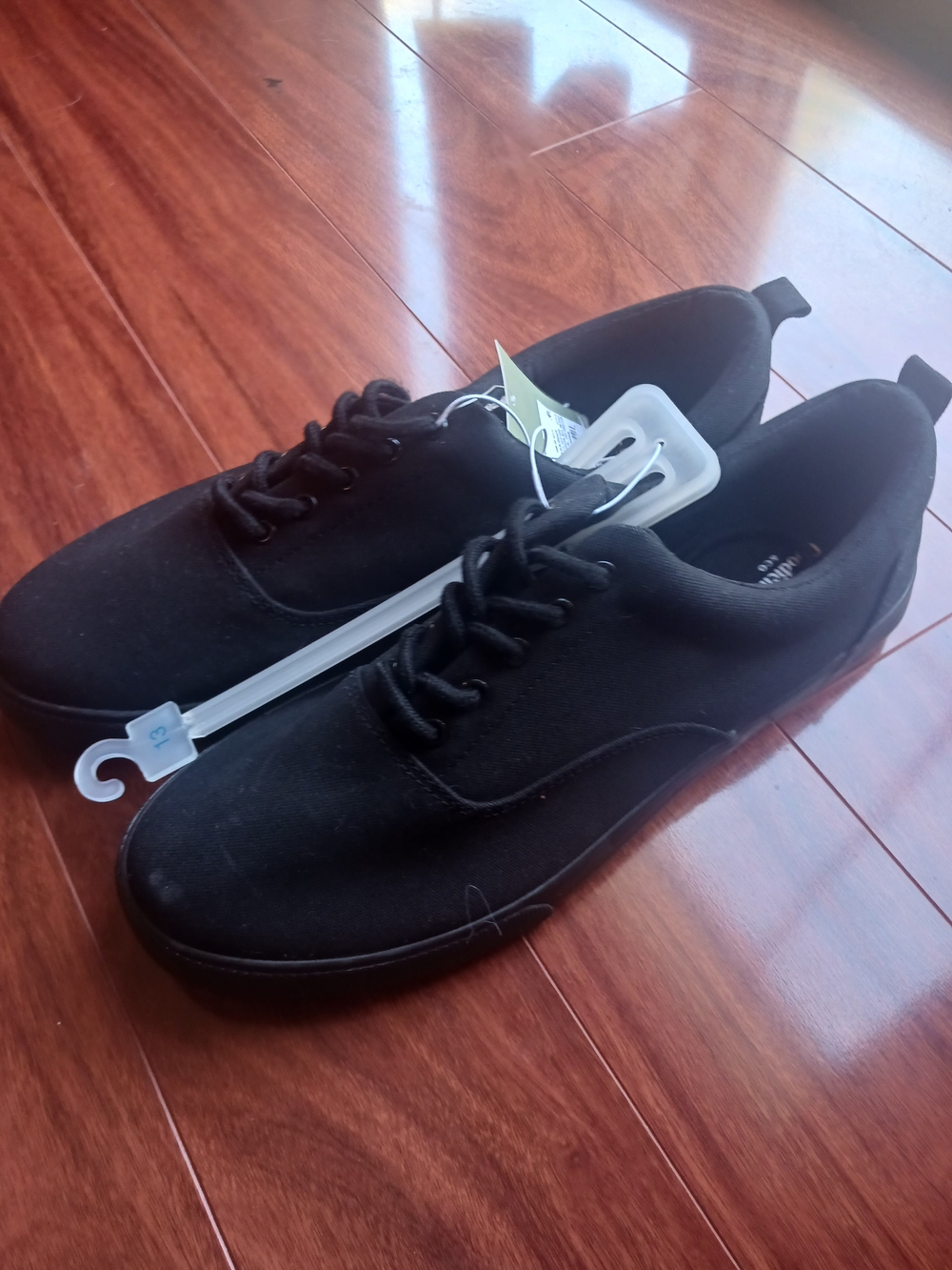 Goodfellow & Co Black Men's Lace-Up Canvas Sneakers - Picture 2 of 10